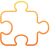 Icône de puzzle pour symboliser le chiffrement des données